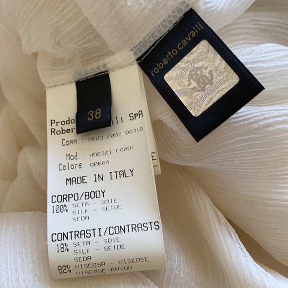 Roberto Cavalli white chiffon mini skirt. - Picture 9 of 9